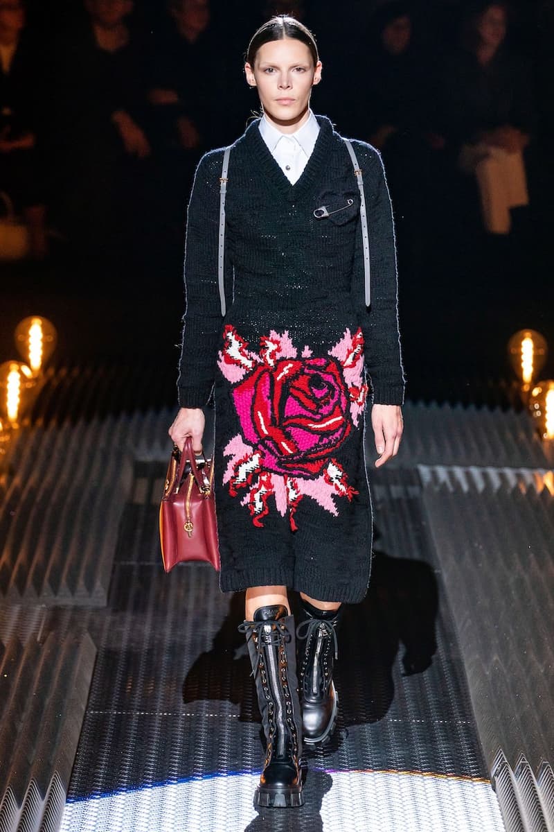 prada miuccia mfw milan fw19 runway frankenstein cara