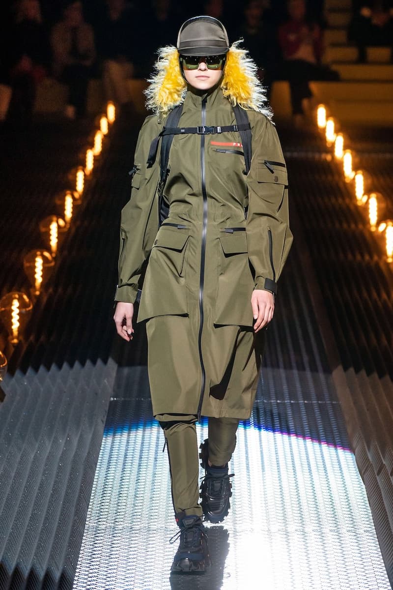 prada miuccia mfw milan fw19 runway frankenstein cara