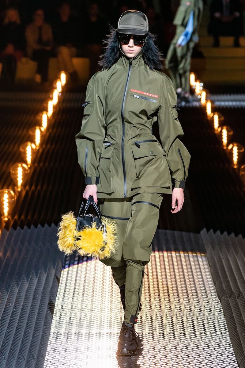 prada miuccia mfw milan fw19 runway frankenstein cara