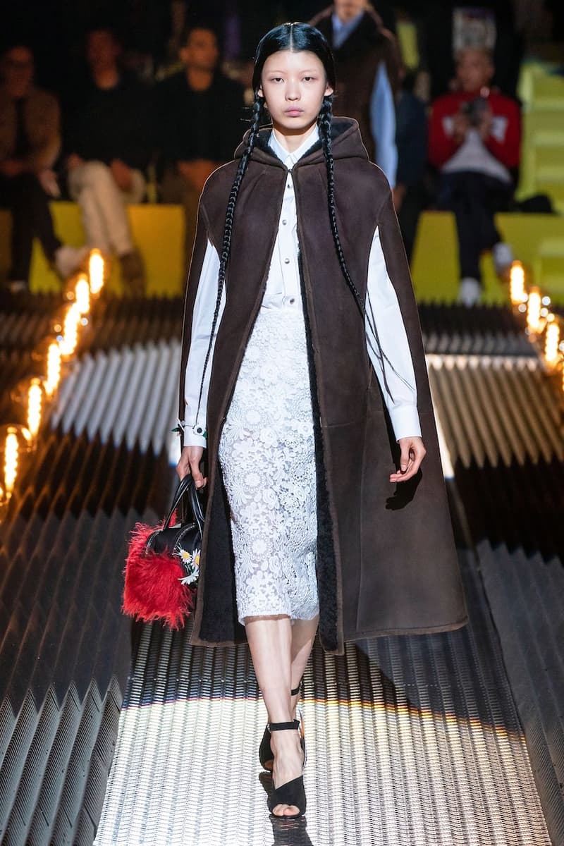 prada miuccia mfw milan fw19 runway frankenstein cara