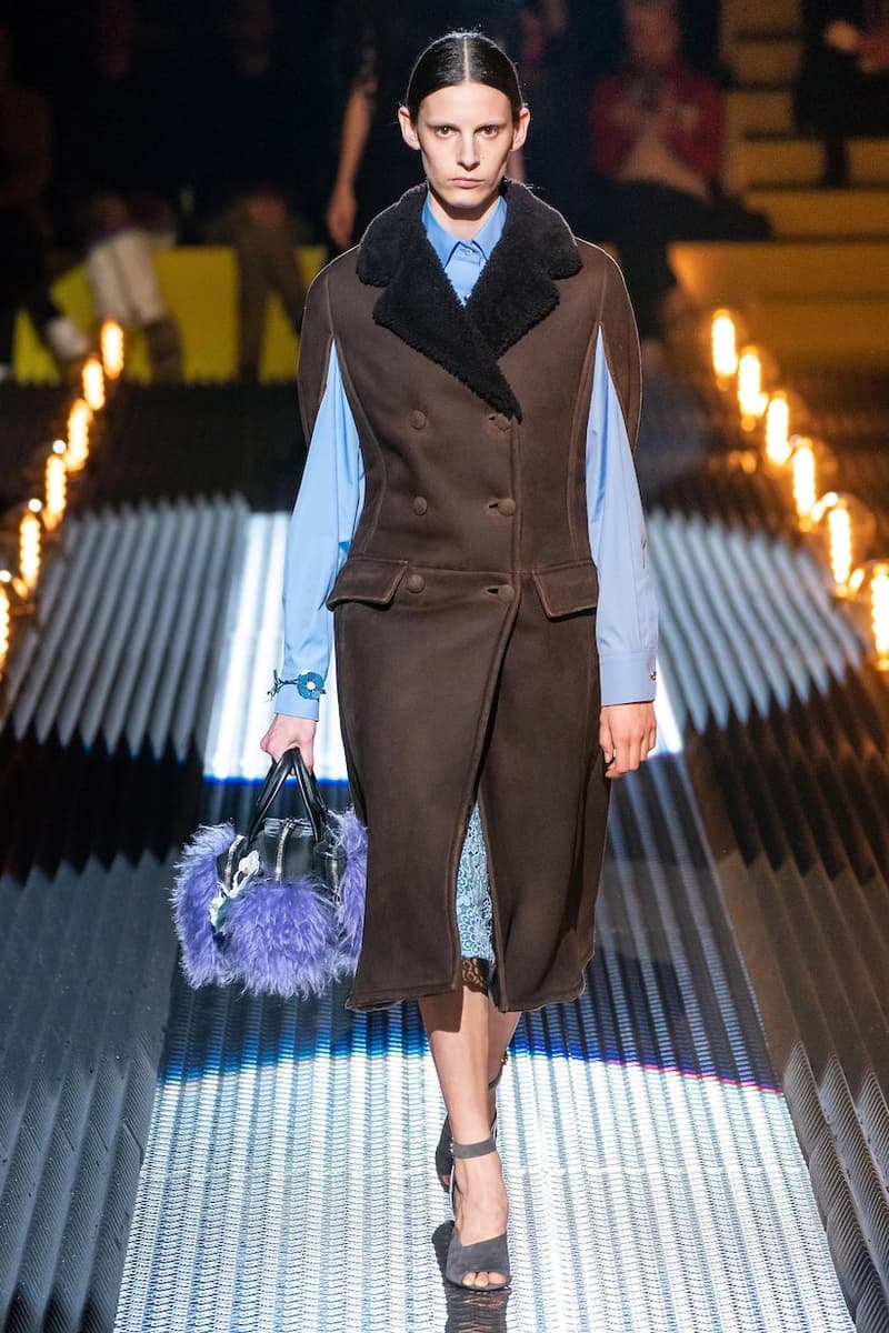 prada miuccia mfw milan fw19 runway frankenstein cara