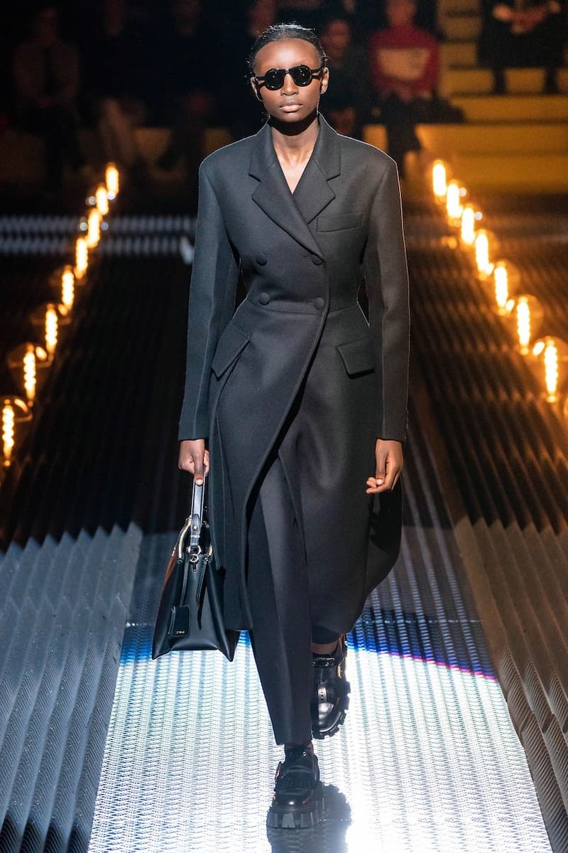 prada miuccia mfw milan fw19 runway frankenstein cara