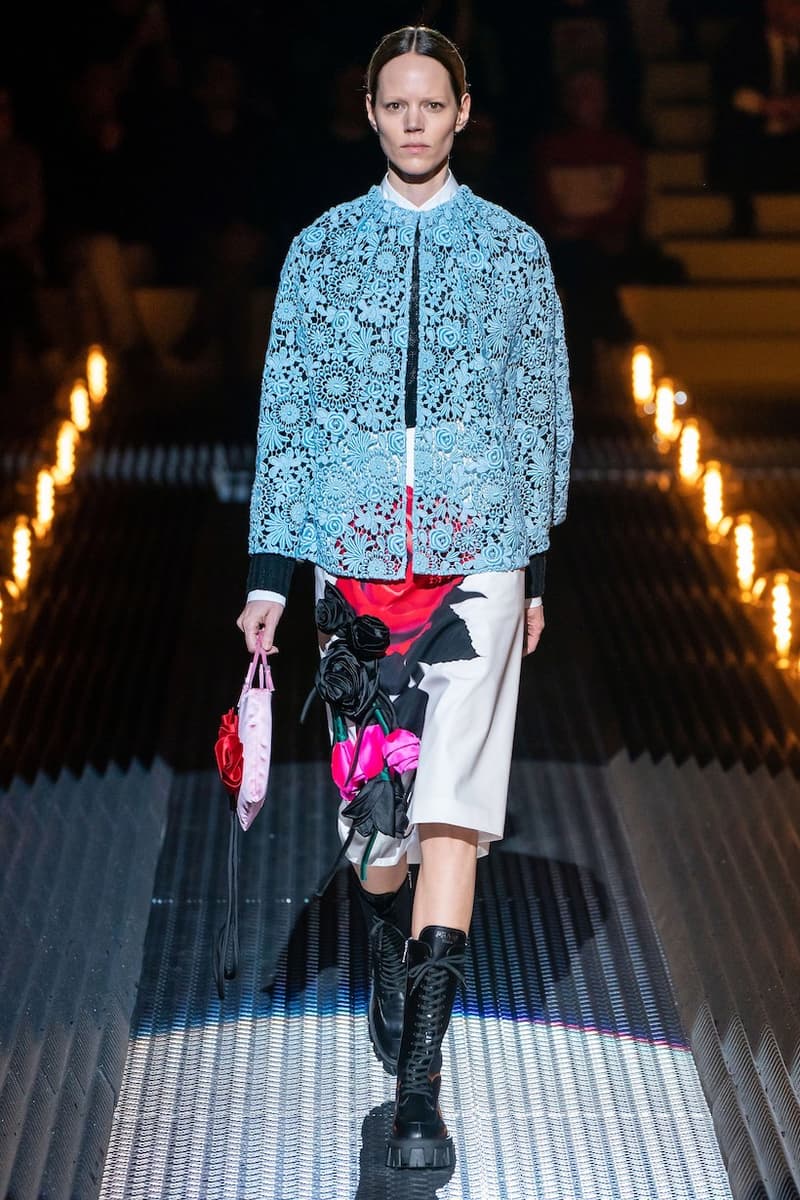 prada miuccia mfw milan fw19 runway frankenstein cara