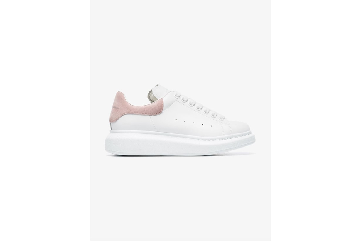 Alexander McQueen White Chunky Leather Low-Top Sneakers