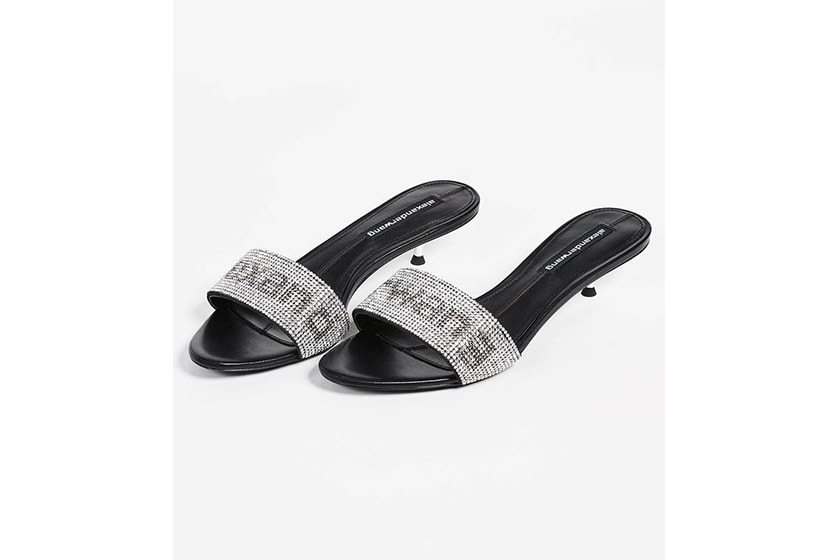 Alexander Wang Jo Kitten Heel Logo Sandals