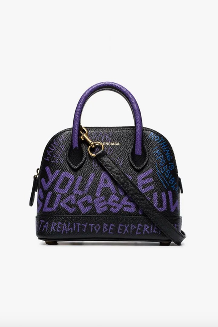 Black Ville XXS Graffiti Leather Bag