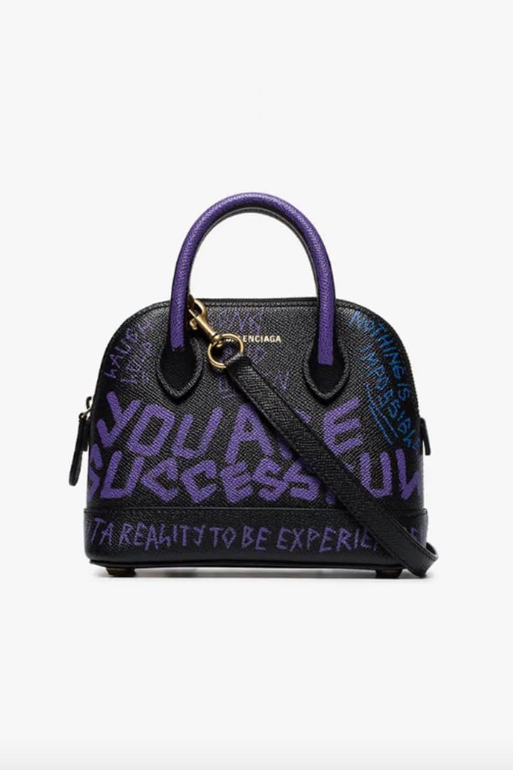 Black Ville XXS Graffiti Leather Bag