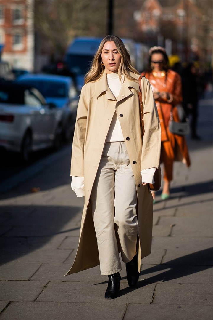 Coat London Fashion Week 2019 Beige Head To Toe Street Style