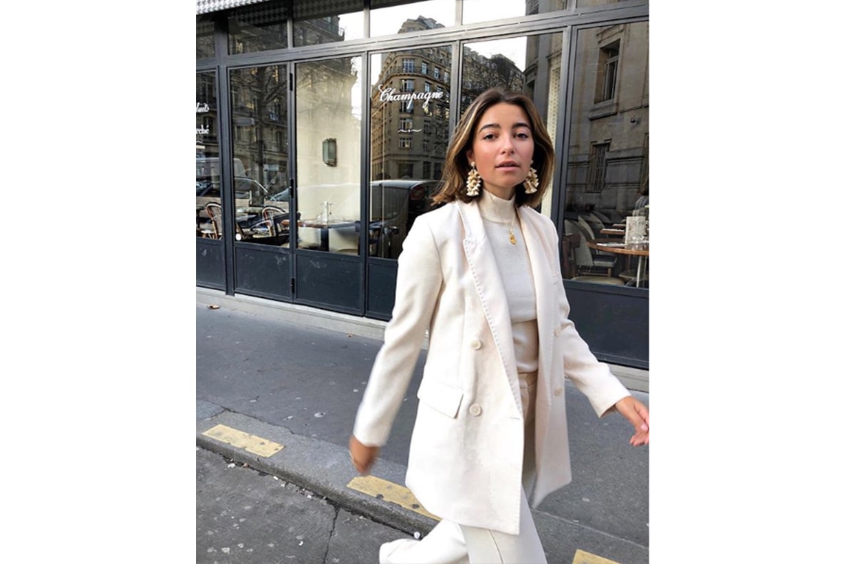 White Blazer Turtle Neck