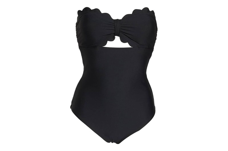 CHELSEA28 SCALLOP BANDEAU ONE-PIECE SWIMSUIT