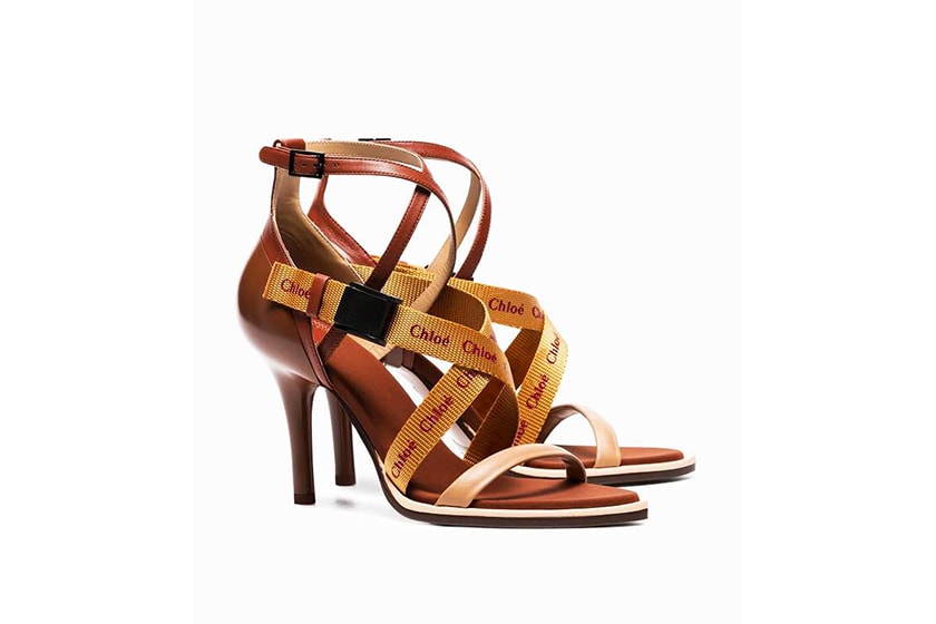 Chloé Brown Veronica 90 Leather Sandals