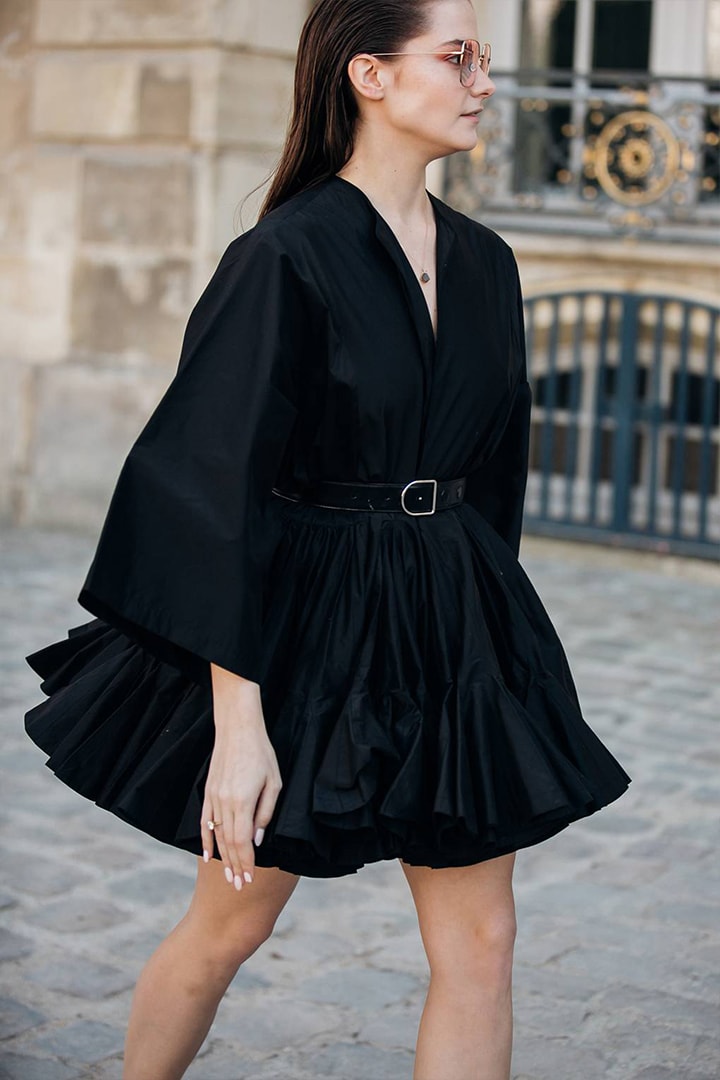 Street Style 2019 Paris Jonathan Daniel Pryce Black Dress