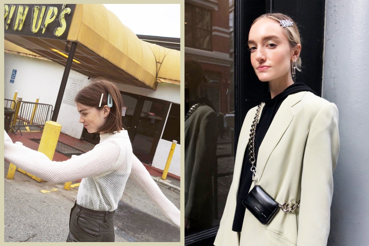 Hair Clip Bobby Pins Headbands Hairstyles Hair styling New York Fashion week Street style fashionistas street snaps instagram hit hairstyles trend