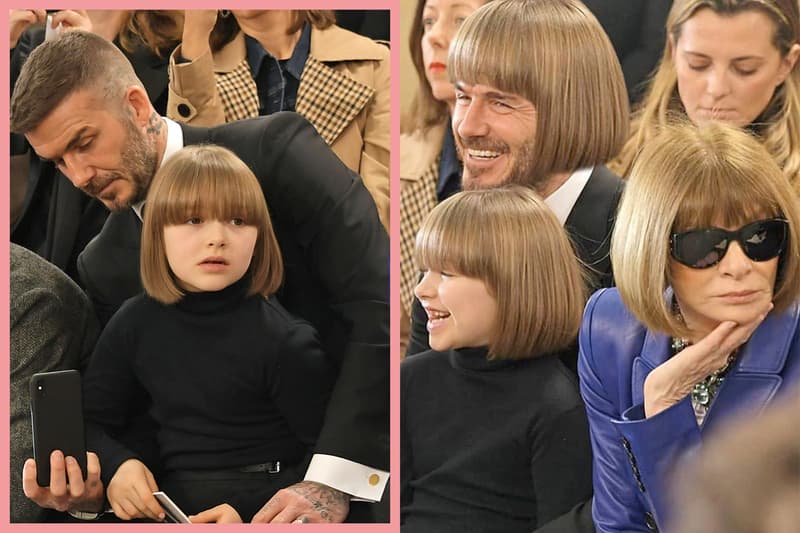 harper beckham anna wintour bob hairstyle victoria london fashion week