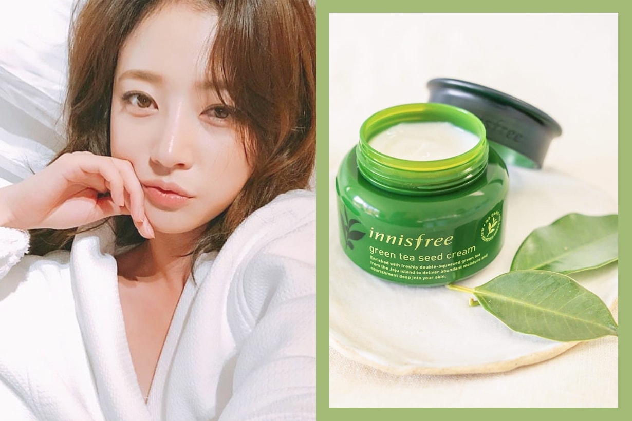Innisfree Green Tea Seed Cream Moisturiser moisturising spray mask toner korean girls glass skin skincare tips Song Ha Yoon