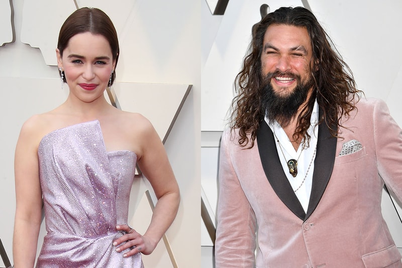 Jason Momoa Emilia Clarke meet in Oscars 2019