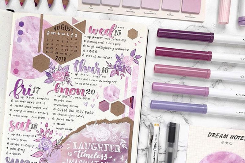 Bullet journal calligraphy 2019