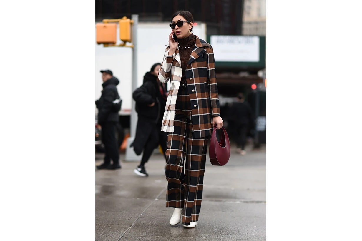 Plaid Street style 2019 fashion week