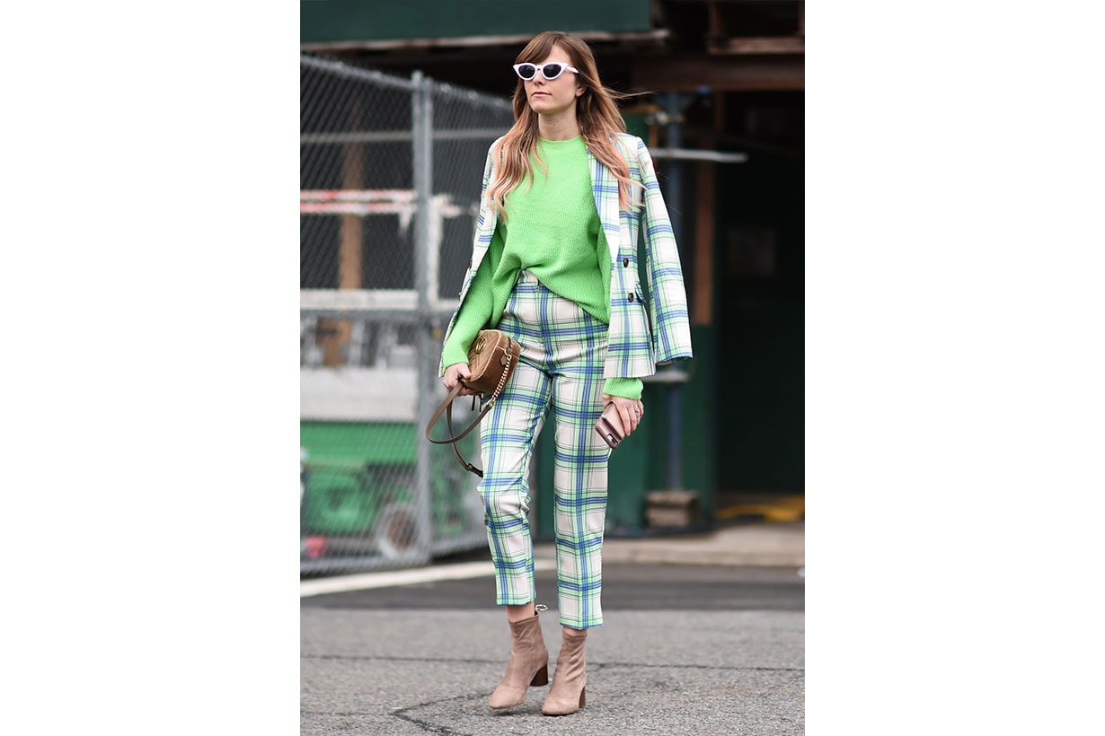 Plaid Street style 2019 fashion week