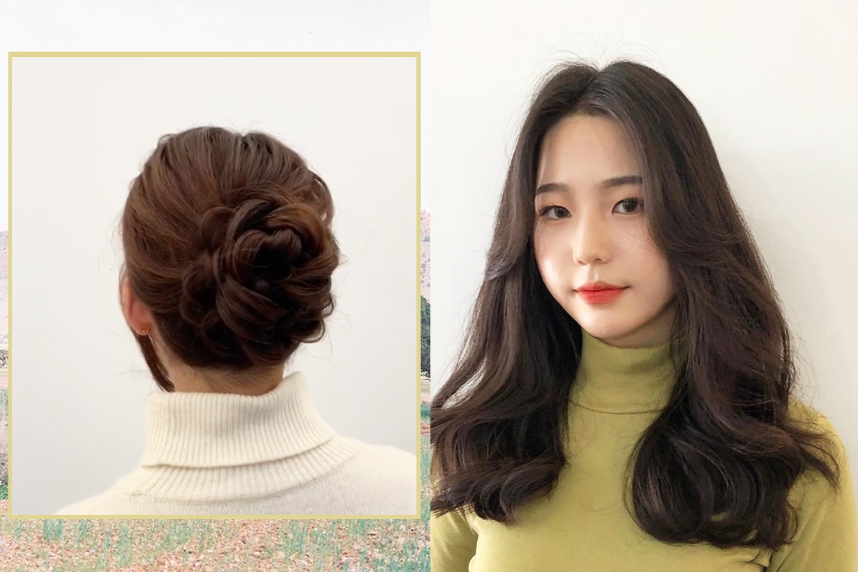 Hair Bun Hairstyles Hair styling Korean Girls Braiding Hair Ponytails Hair Volume Double Up Hair scrunchies Rose Hair Bun