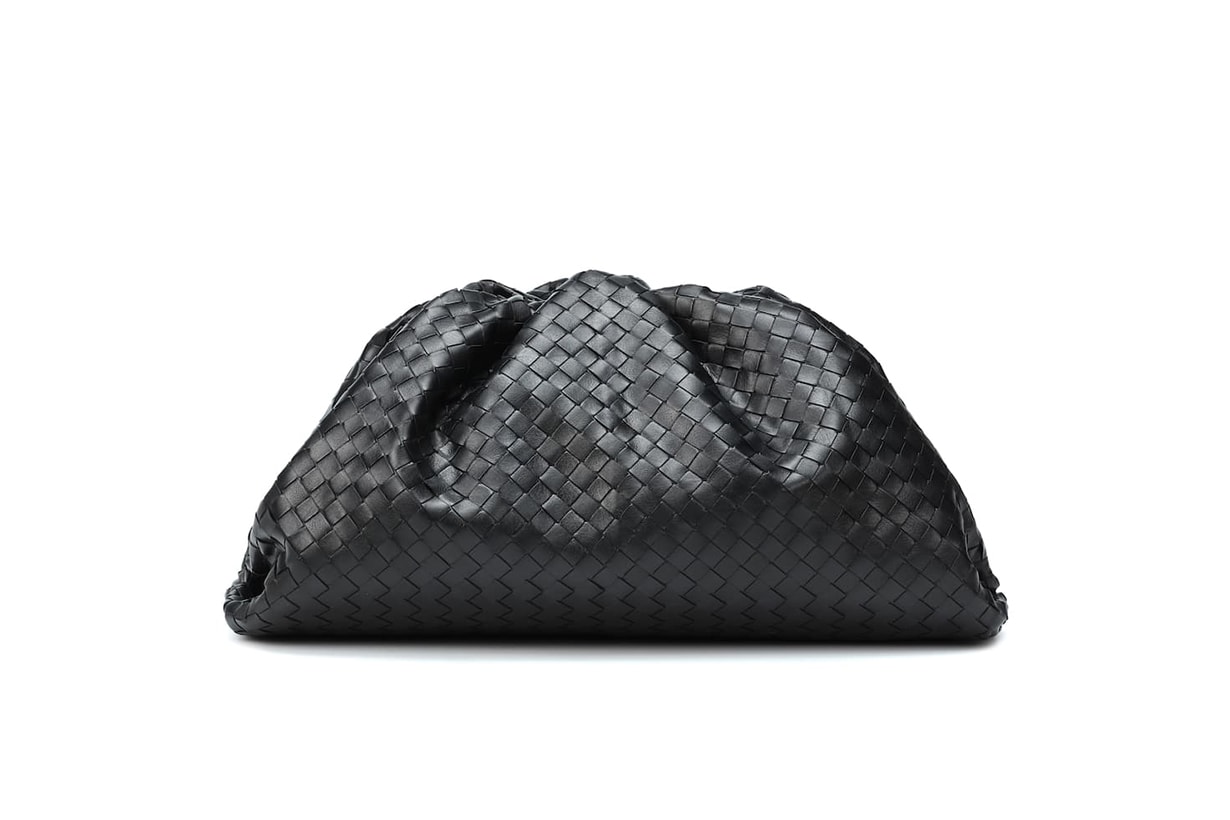 Bottega Venta The Pouch Intrecciato Leather Clutch