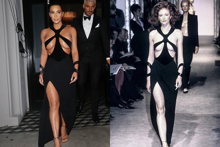 Kim Kardashian 竟然穿上 20 年前的高訂服,依舊展現她的大膽性感作風!