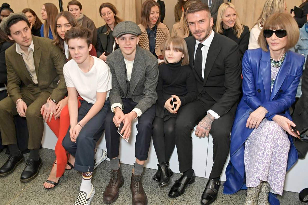 harper beckham anna wintour bob hairstyle victoria london fashion week