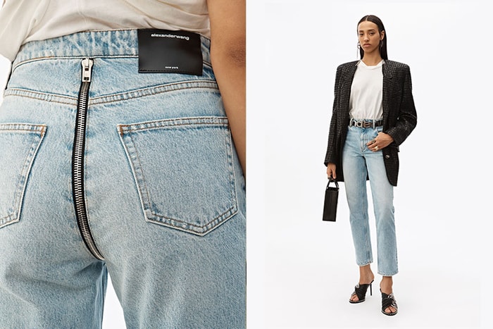 瞬間引熱議:Alexander Wang 這條最新牛仔褲,「拉鏈」設計竟然在臀部!