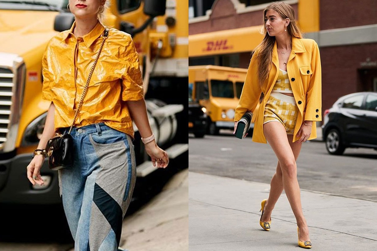 Yellow outfits style street fashion 2019