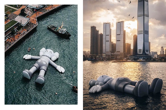 已經在維多利亞港躺好!至今最大《Kaws:Holiday》正式登陸香港!