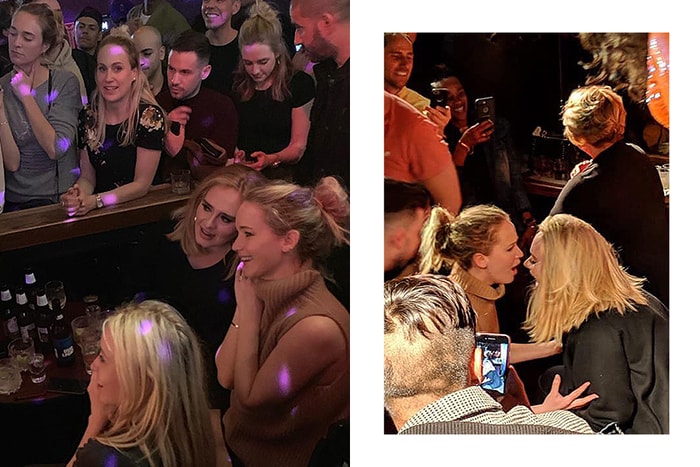 現場粉絲真的太幸運！Adele 與閨蜜 Jennifer Lawrence 在 Gay Bar 玩瘋了！