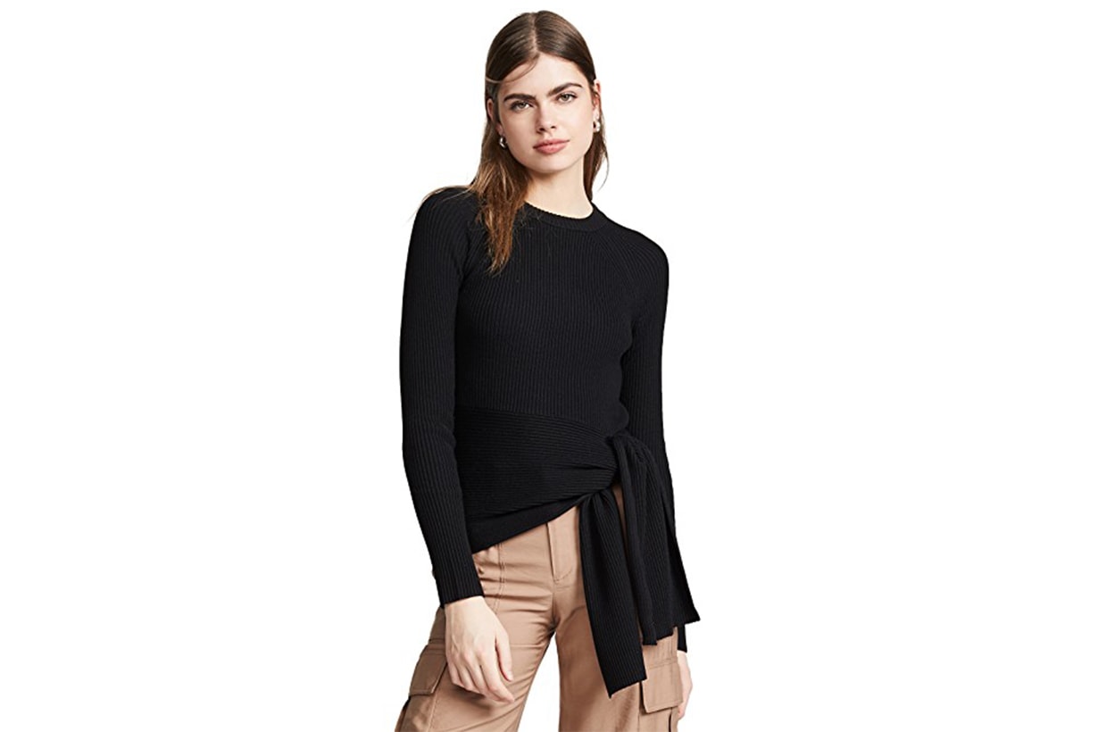 3.1 Phillip Lim Ribbed Pullover with Waist Tie