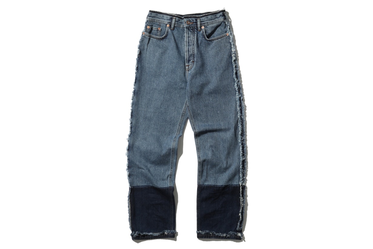 Acne Studios Frayed Trim Panelled Jeans