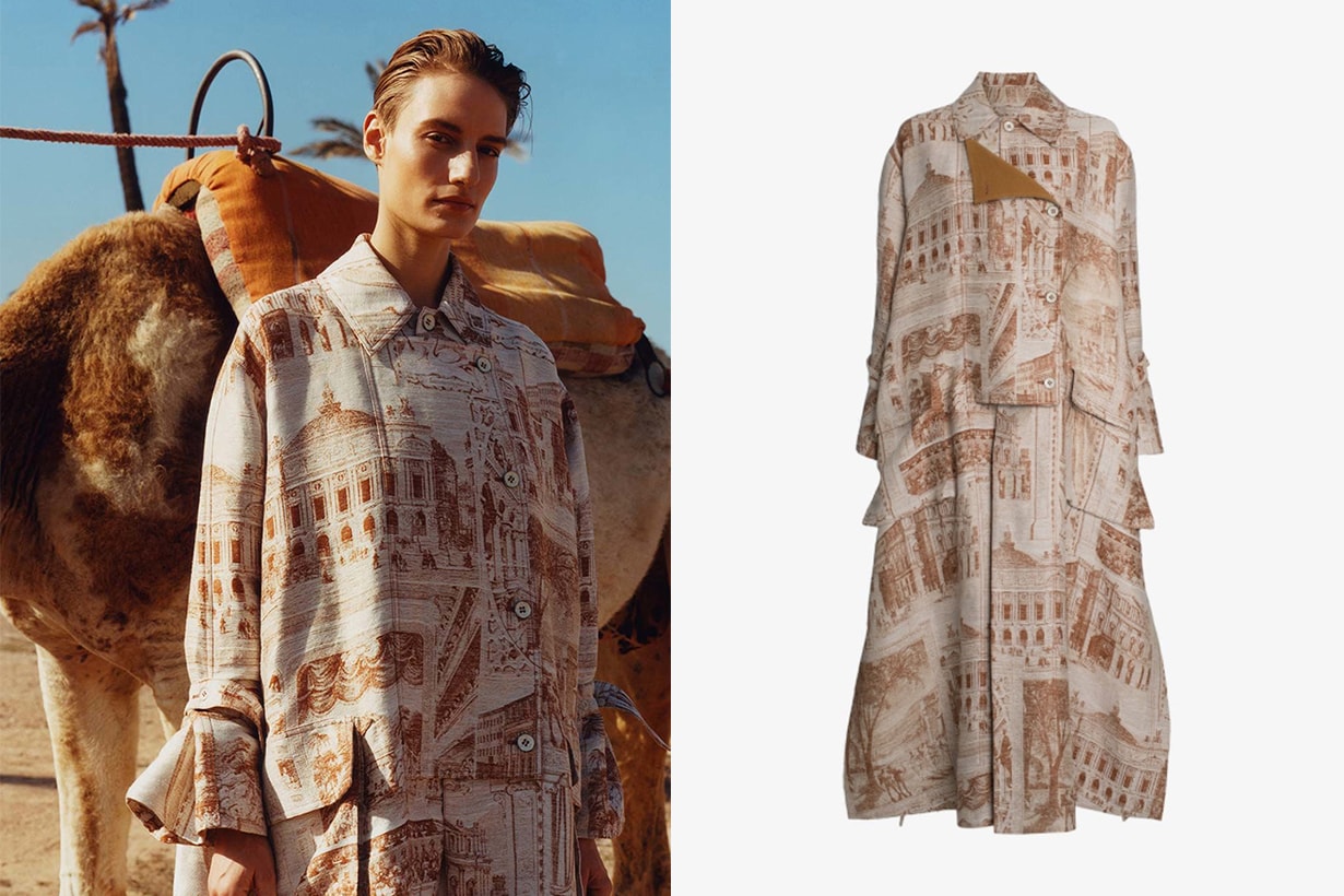 Acne Studios Printed Oversized Trench Coat