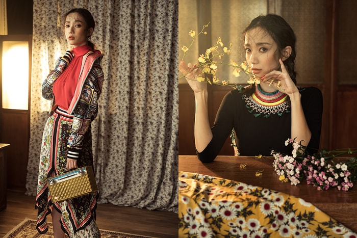 王君馨與花共舞,演繹 alice + olivia 不一樣的春色