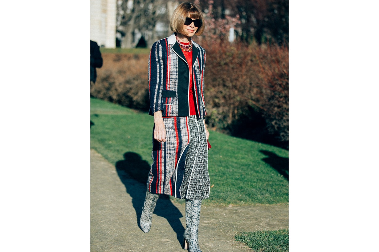 Anna Wintour Snakeskin Boots Street Style