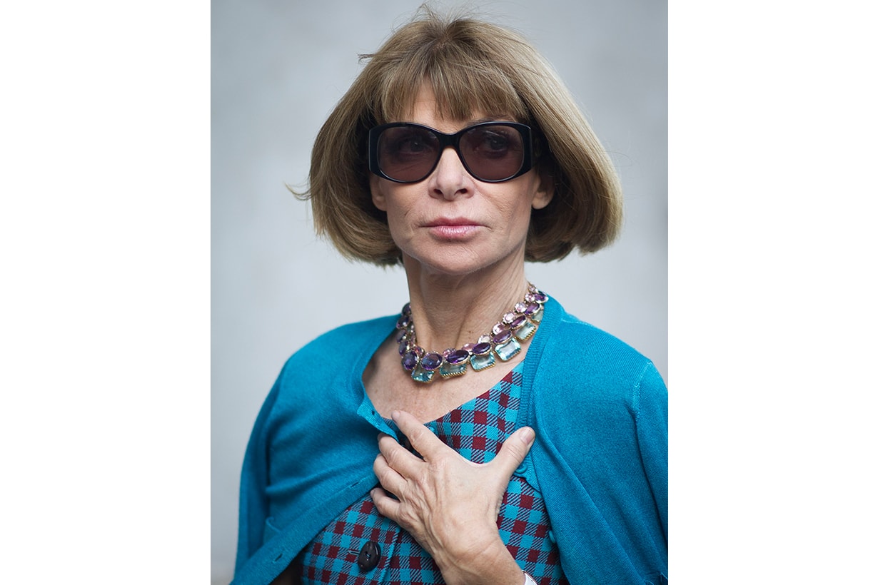 Anna Wintour Statement Necklace Sunglasses Street Style