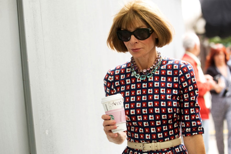 Anna Wintour Coffee Printed Dress Sunglasses