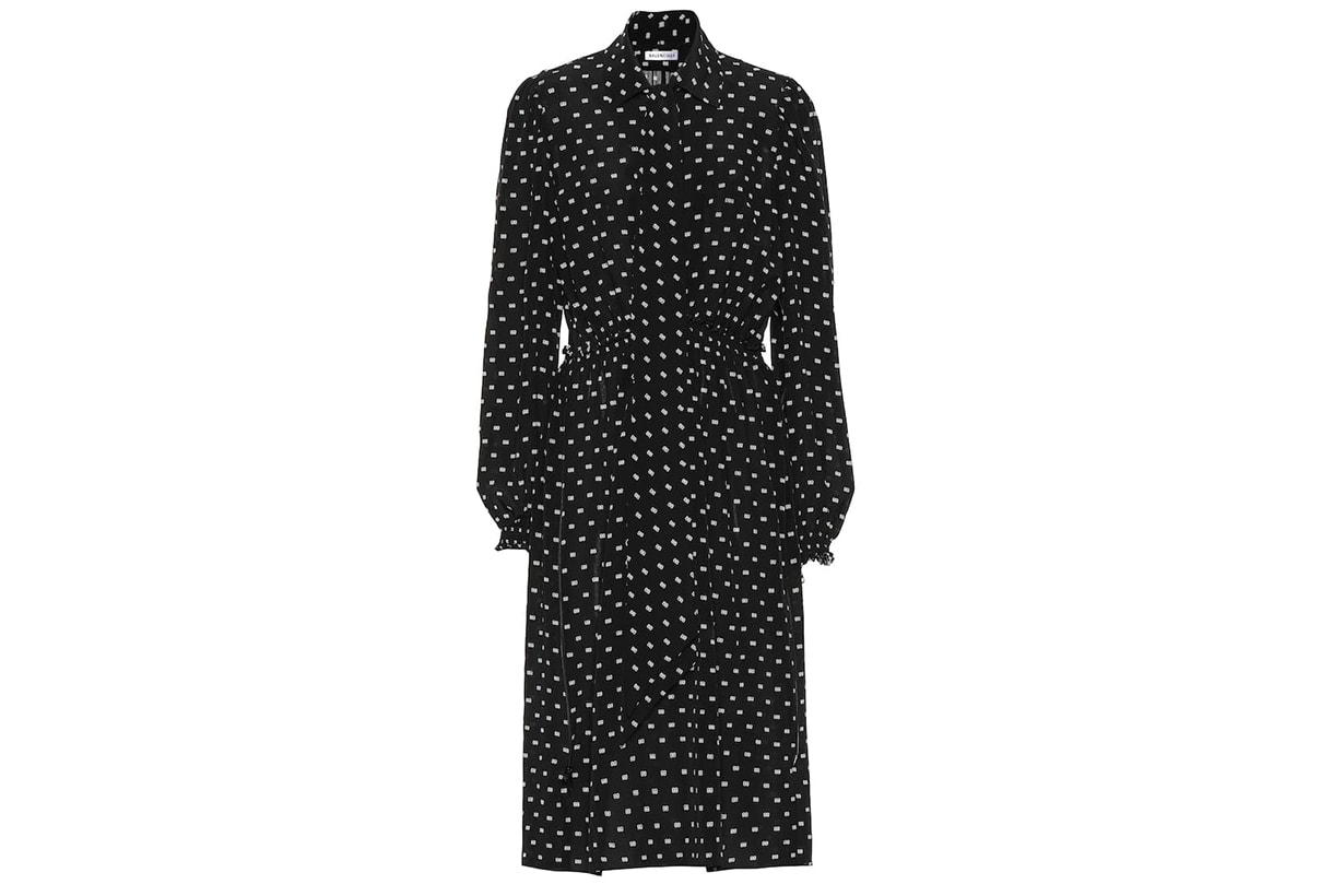 Balenciaga BB-Printed Silk Dress