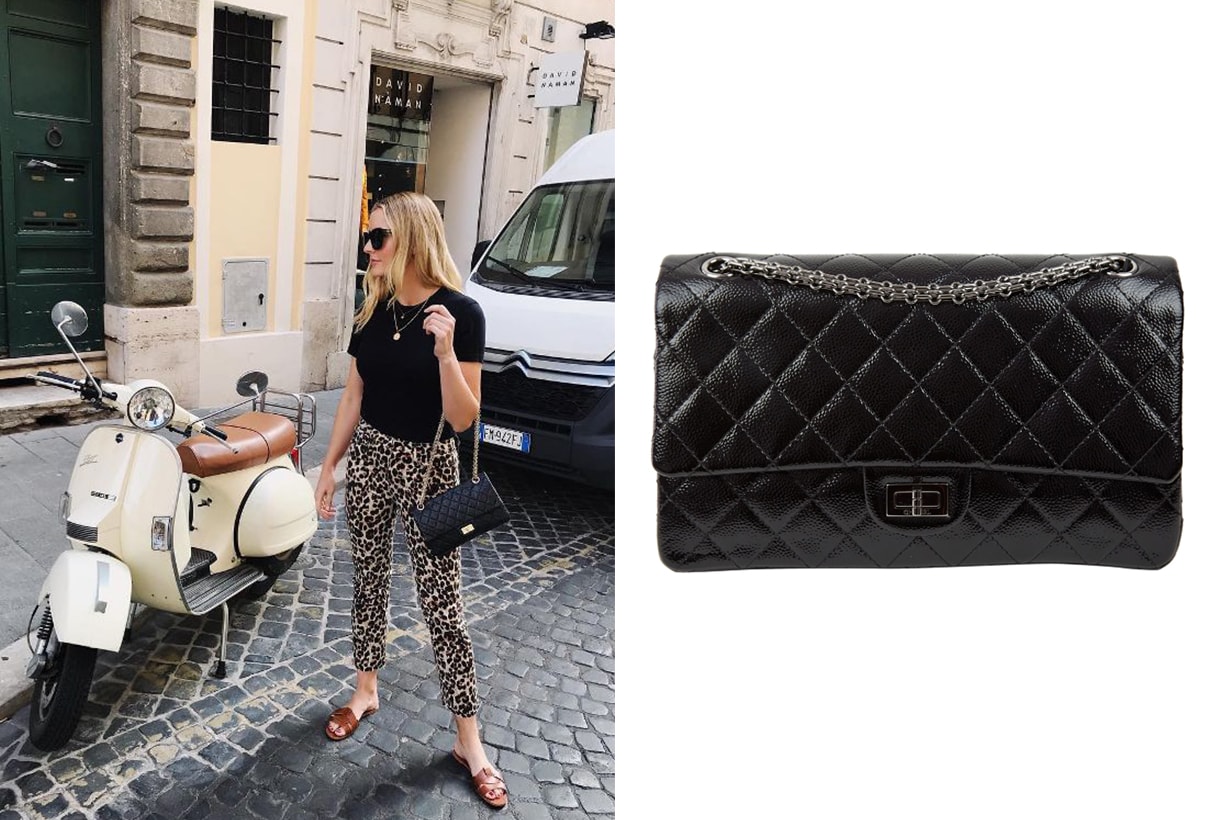 Chanel Black Patent Leather 2.55 Chanel Handbag