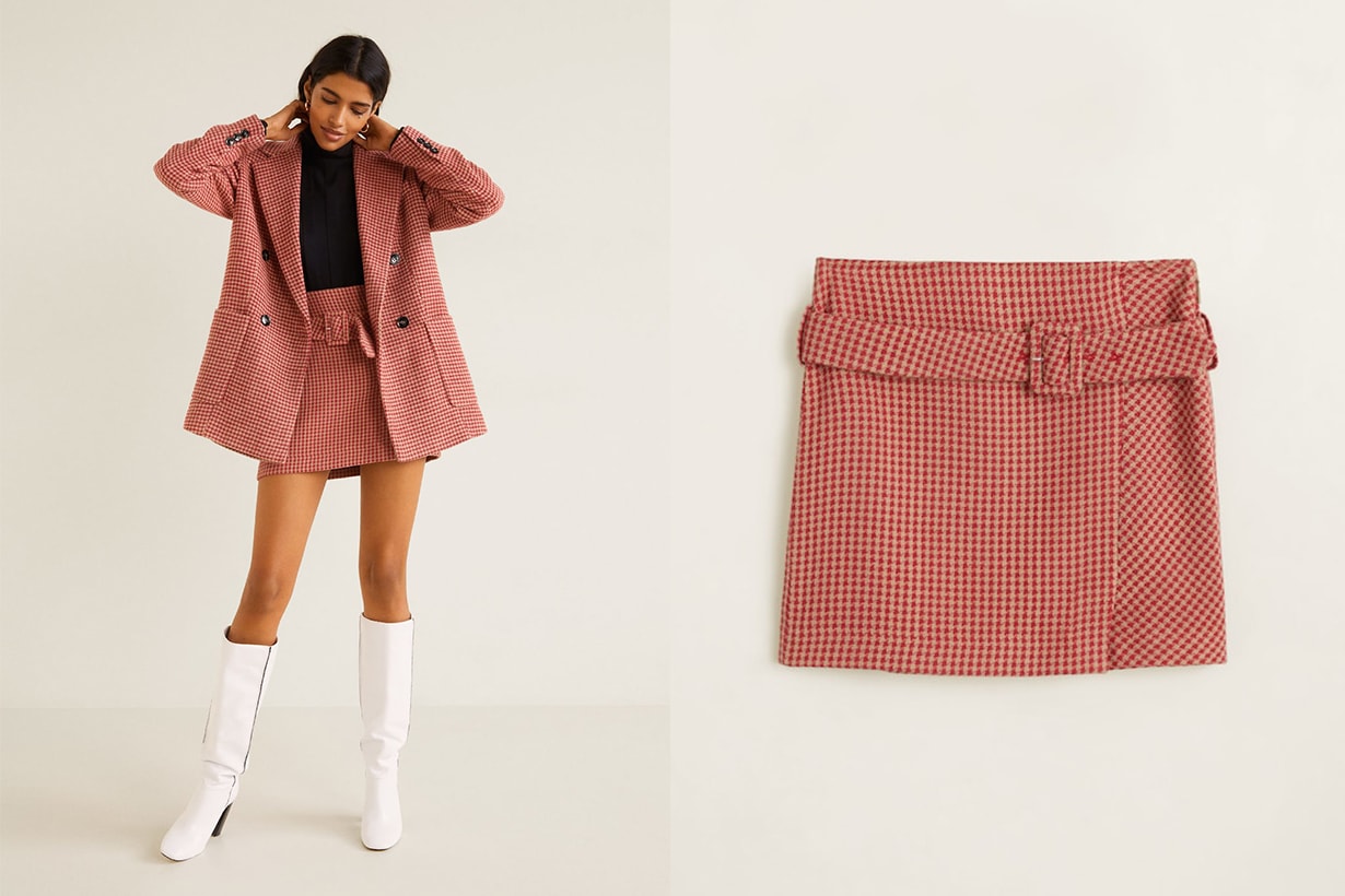 Mango Check miniskirt