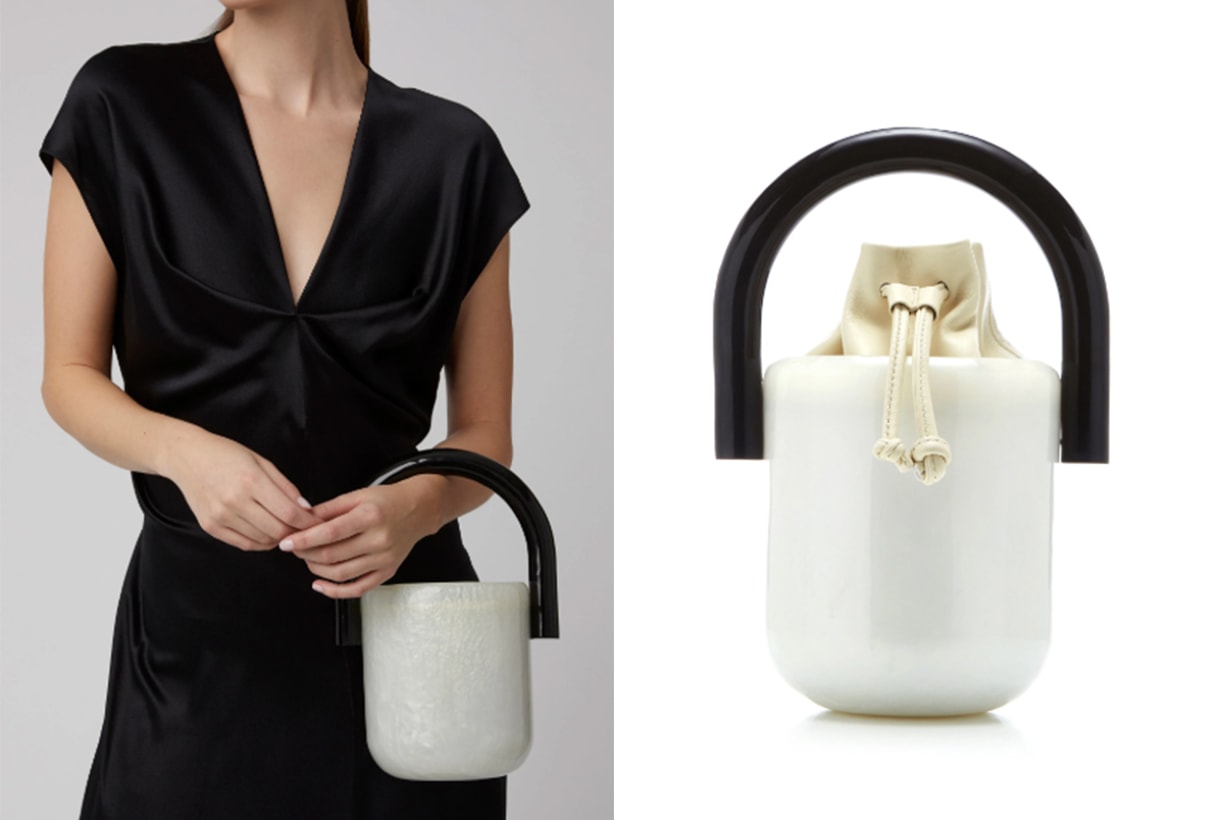 Cult Gaia Olivia Acrylic And Leather Bucket Bag