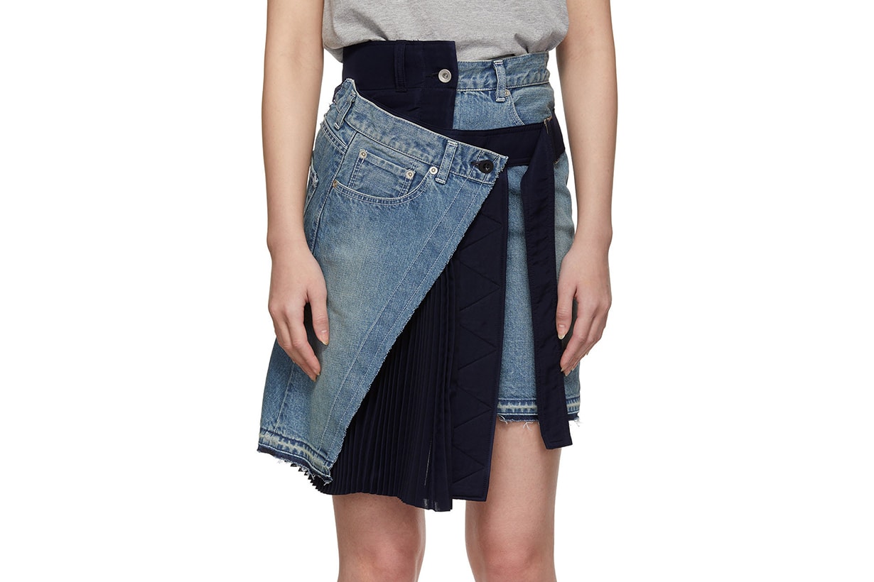 sacai denim skirt