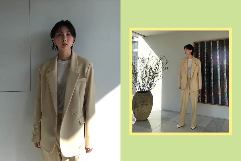 Korean fashion blogger blazer outfit ideas style