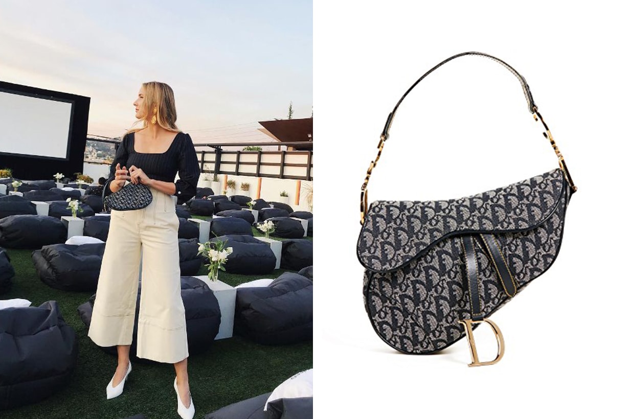 Dior Canvas Saddle Bag