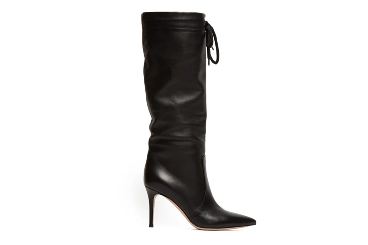Gianvito-Rossi Drawstring Knee-high 85 Leather Boots