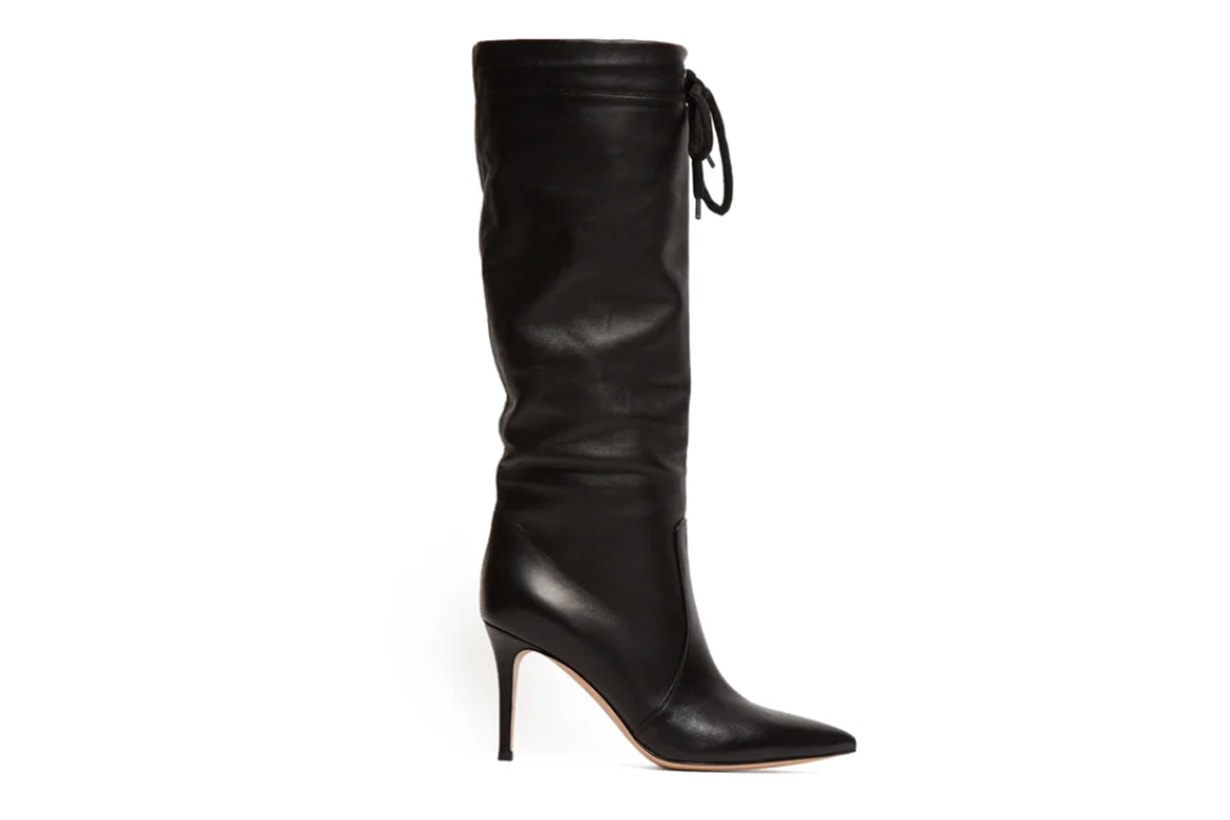 Gianvito-Rossi Drawstring Knee-high 85 Leather Boots 