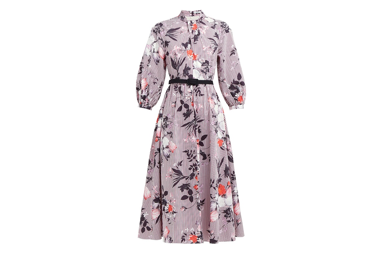 Erdem Adrienne Isabelle-Print Cotton Poplin Midi Dress