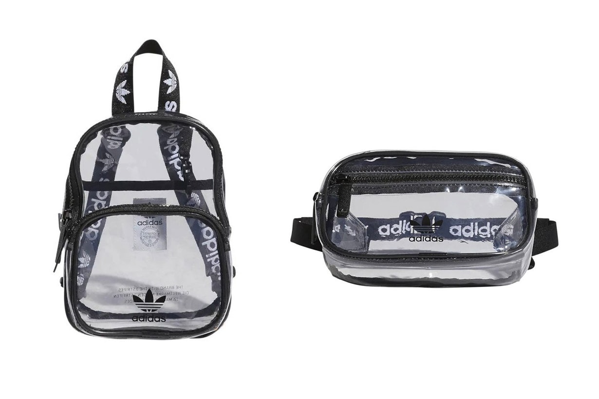 Adidas originals clear mini PVC backpack and waistpack