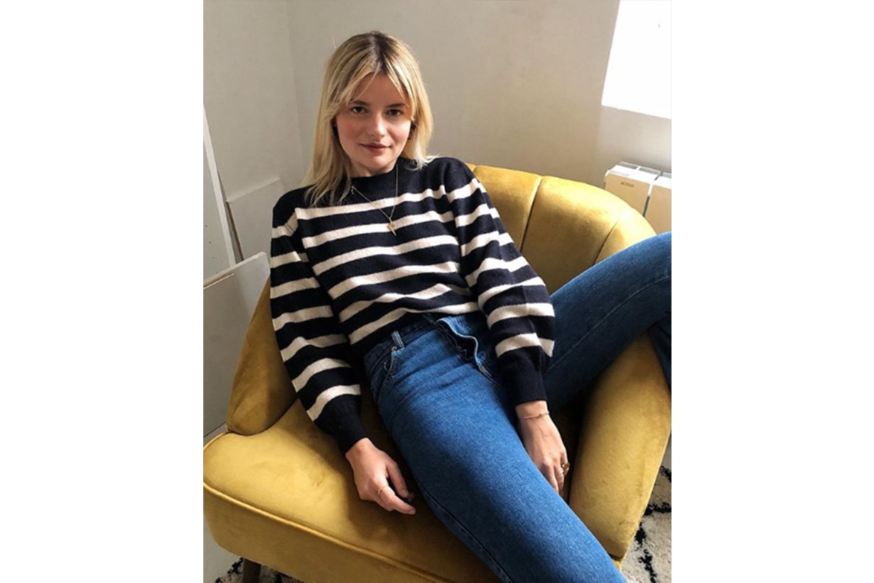 Stripe Top Sweater Jeans French Style